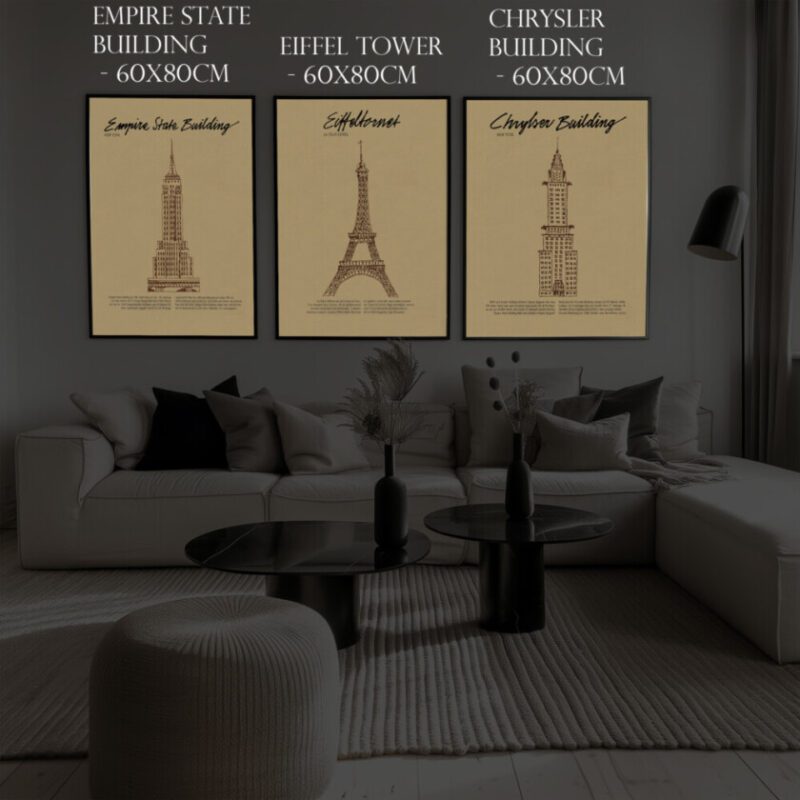 Tavelset Tripple Famous Buildings