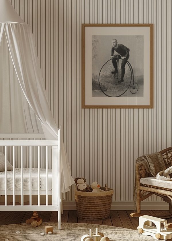 MAN POSEING ON HIS BICYCLE