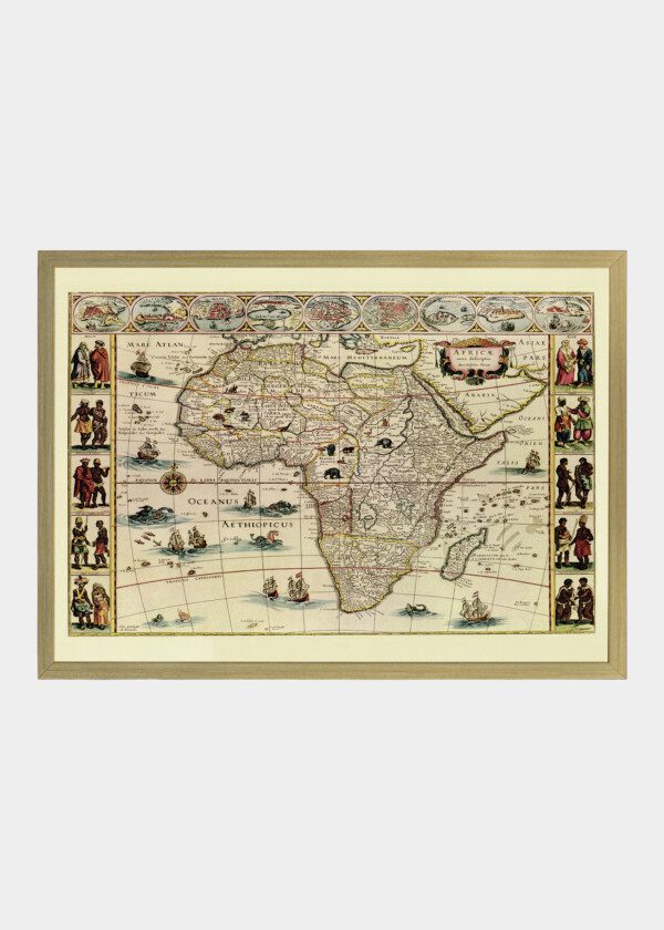 MAP AFRIKA BLAEU, WILLEM JANSZOON 1960