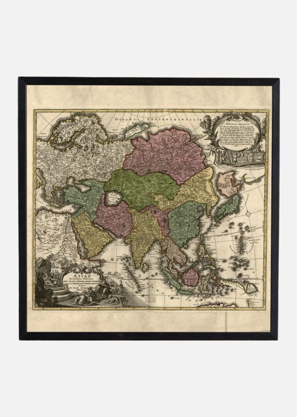 MAP OF ASIEN K-036 HOMANN, JOHANN BAPTIST 1700