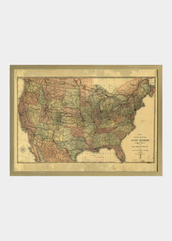 MAP OF USA 1883