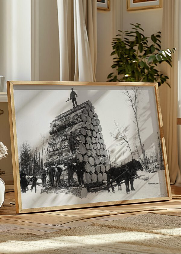 LOGGING A BIG LOAD MICHIGAN 1880