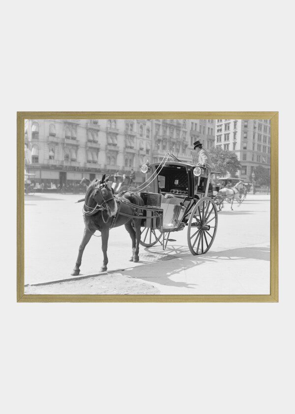 HANSOM AT MADISON SQUARE, NEW YORK ENLARGE 1900