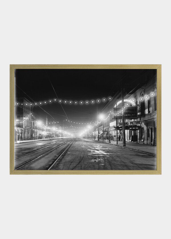 NIAGARA FALLS, N.Y. FALLS STREET AT NIGHT 1900