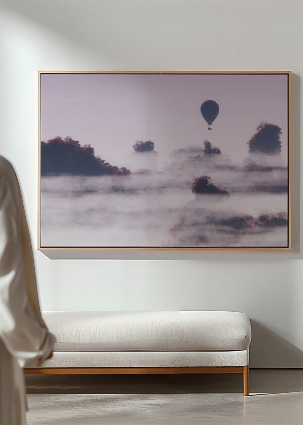 HOT AIR BALLOON AND FOG