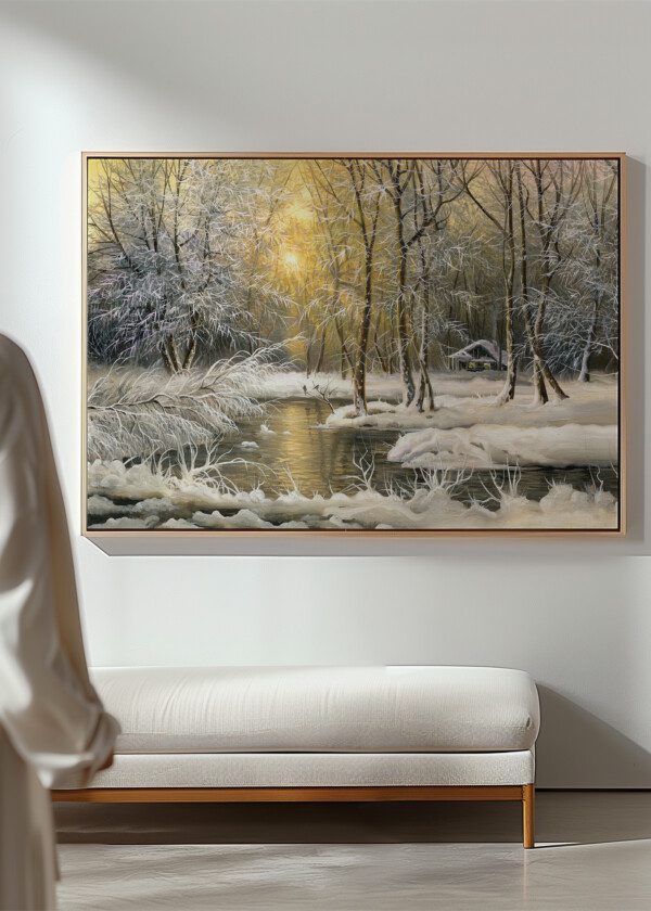 ILLUSTRATION. WINTER IN THE FOREST