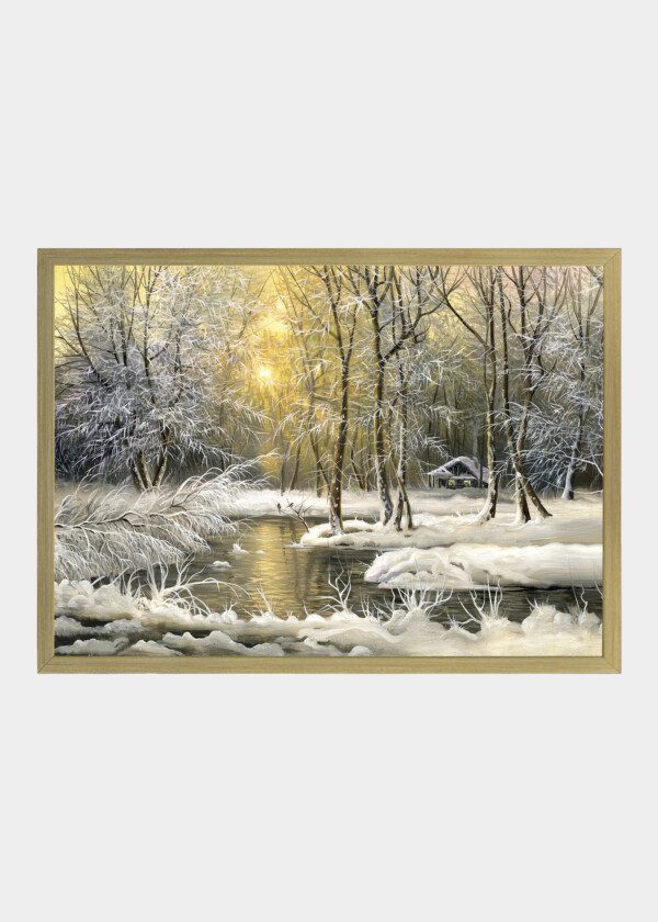 ILLUSTRATION. WINTER IN THE FOREST