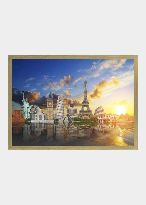 FAMOUS BUILDINGS COLLAGE