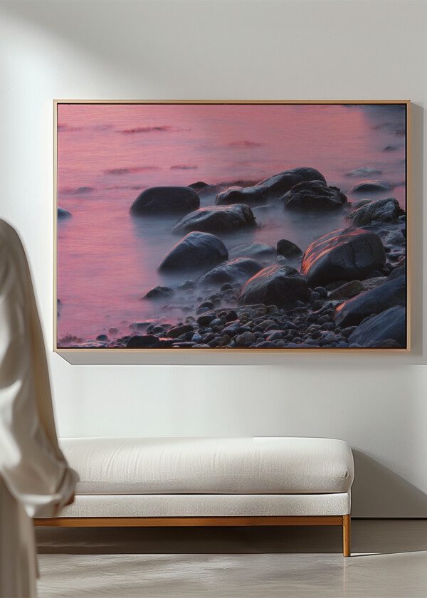 STONES AT THE BEACH EDGE