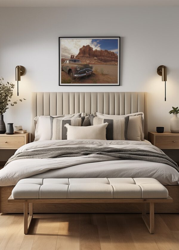 RUSTY CAR IN THE DESERT
