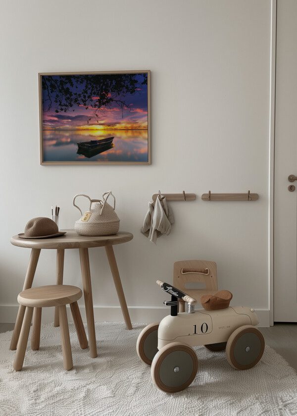 ROWING BOAT IN SUNSET