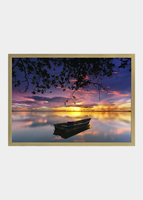 ROWING BOAT IN SUNSET
