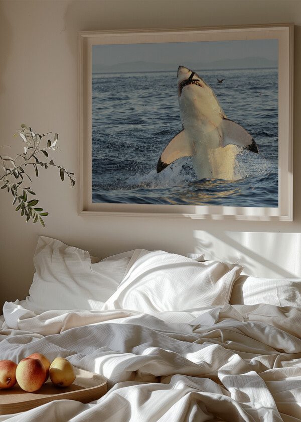 SHARK CATCHES A BIRD