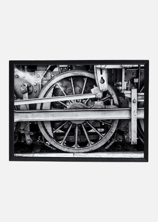 THE WHEEL OF ONE STEAM LOCOMOTIVE
