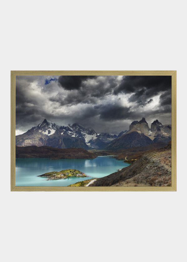 MOUNTAIN LAKE AND DARK CLOUDS