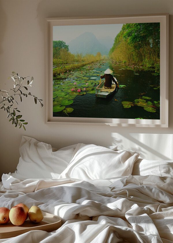 ASIAN RIVER BY BOAT