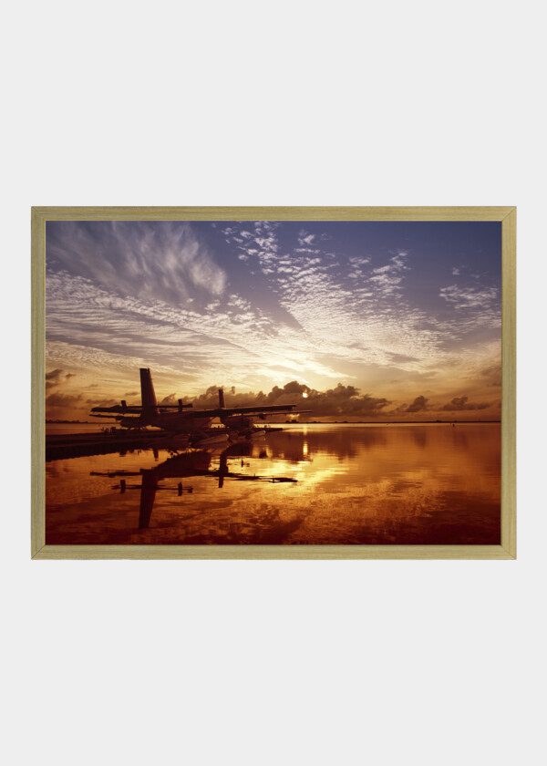 SEAPLANE IN SUNSET