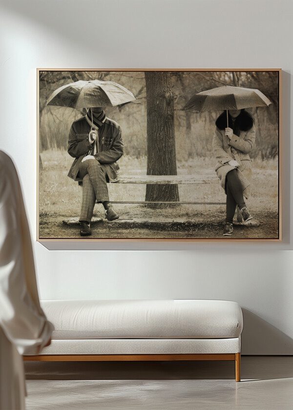 UNDER UMBRELLA IN THE PARK
