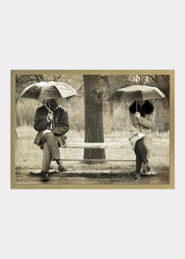 UNDER UMBRELLA IN THE PARK