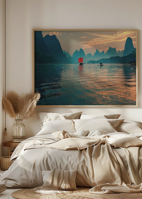 MOUNTAINS AND LAKE