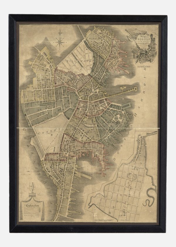 MAP OF THE CITY OF BOSTON,1814