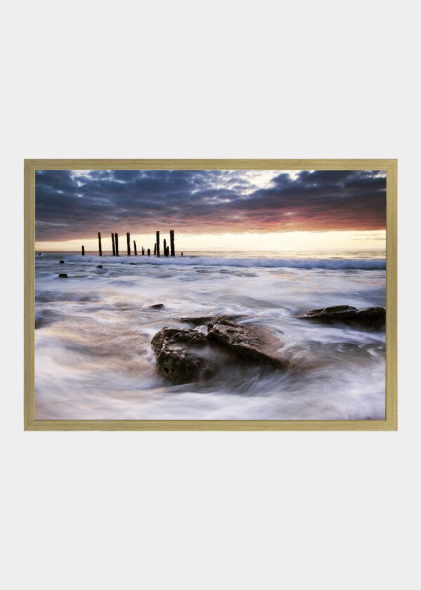 WAVES AGAINST THE BEACH