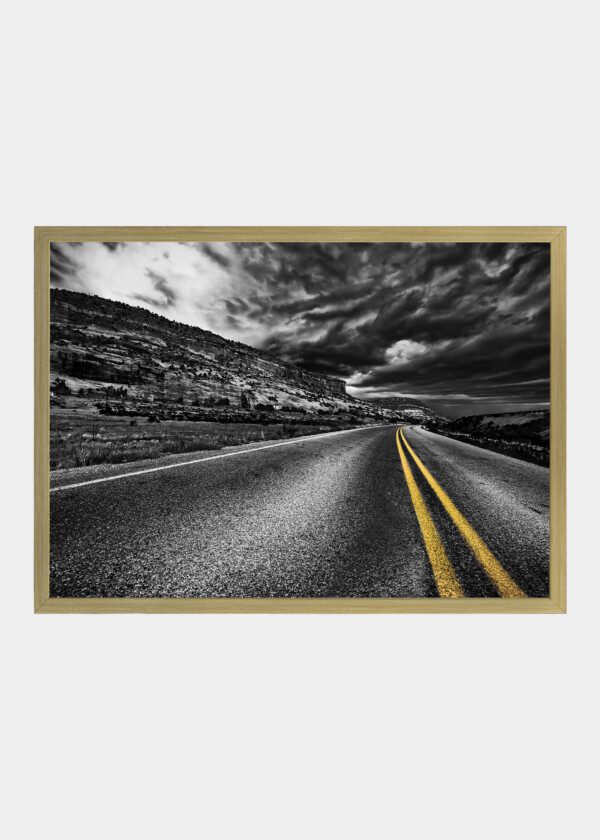 COUNTRY ROAD WITH YELLOW LINES