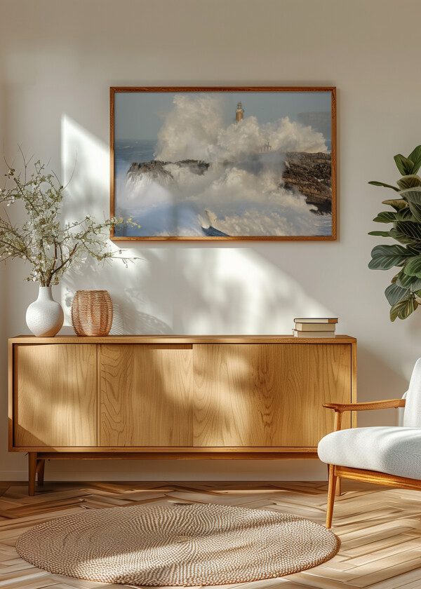 LIGHTHOUSE IN LARGE WAVES