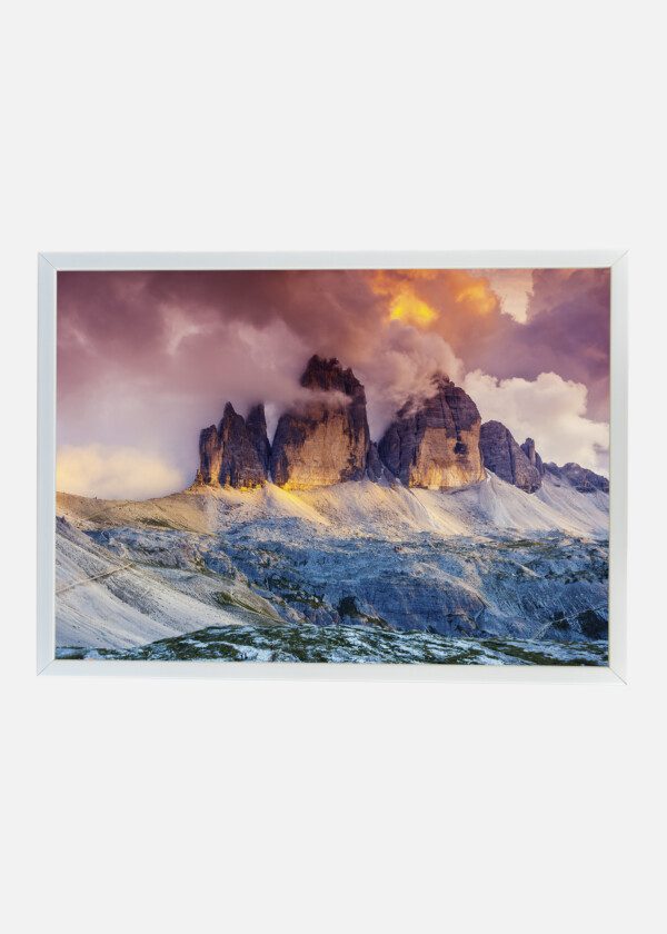 ROCKY MOUNTAINS UNDER RED SKY