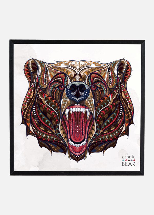 PAINTED BEAR HEAD