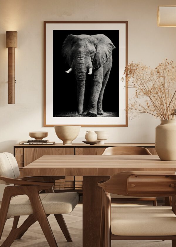 ELEPHANT WALKING ON TRAIL