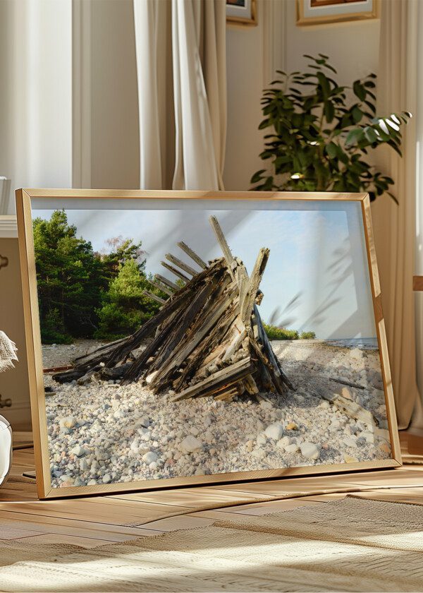 THE WRECK OF SCHOONER SWIKS ÖLAND, SWEDEN 1926.