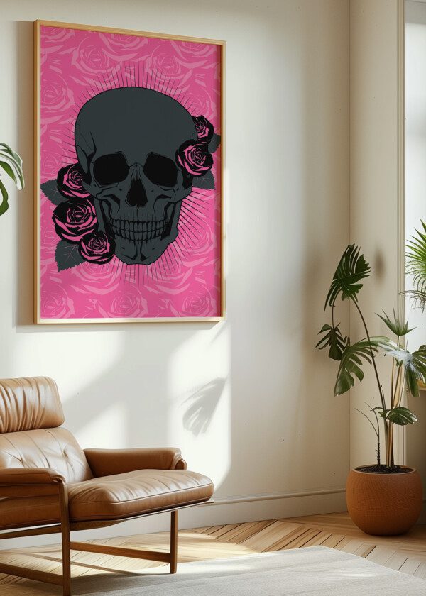 ILLUSTRATION. BLACK SKULL