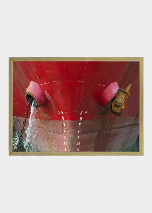 THE BOW OF A LARGE SHIP
