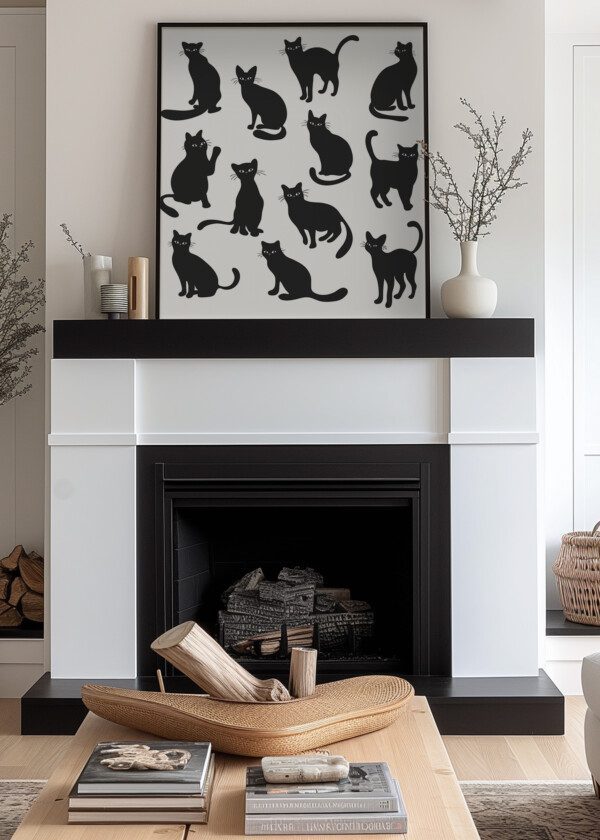 ILLUSTRATION. BLACK CATS