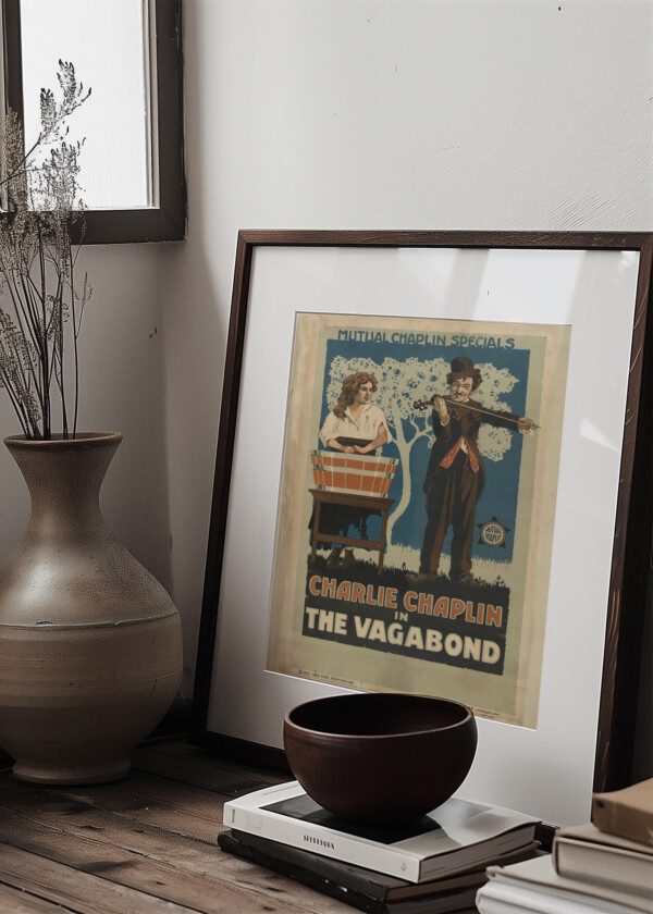 POSTER. THE VAGABOND. CHARLIE CHAPLIN