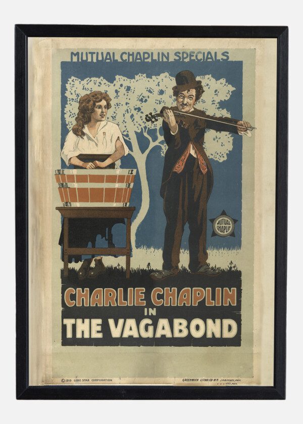 POSTER. THE VAGABOND. CHARLIE CHAPLIN