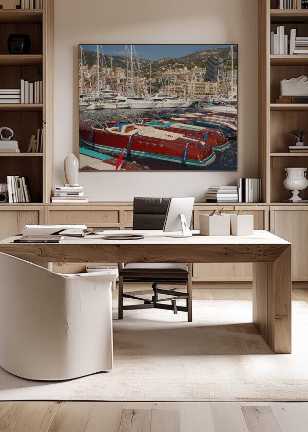 BOAT HARBOR IN THE MEDITERRANEAN