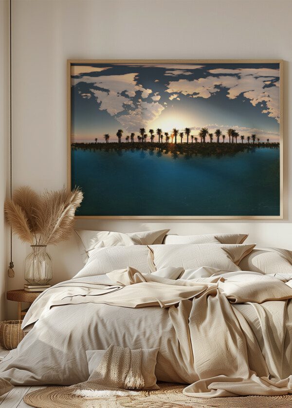 SOUTH SEA ISLAND WITH PALM TREES
