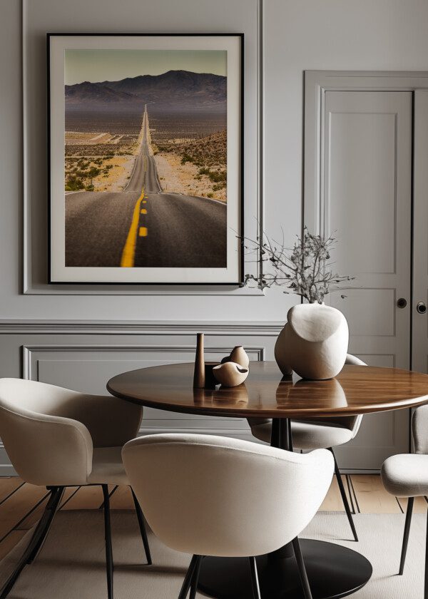 COUNTRY ROAD WITH YELLOW CENTER LINE