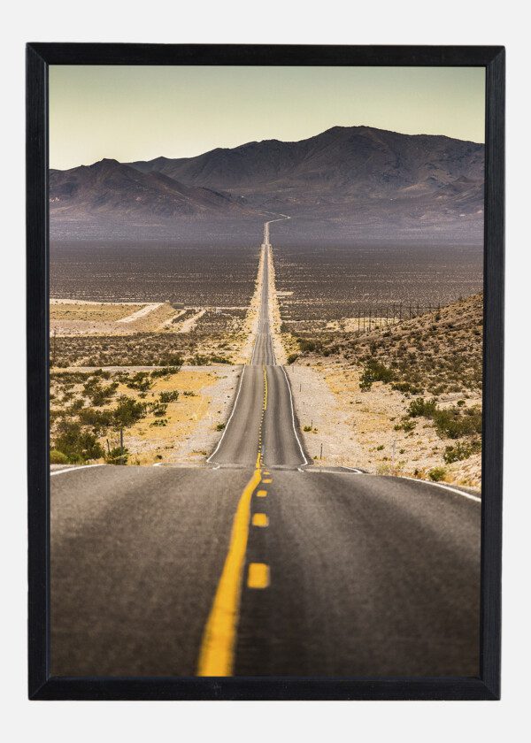 COUNTRY ROAD WITH YELLOW CENTER LINE