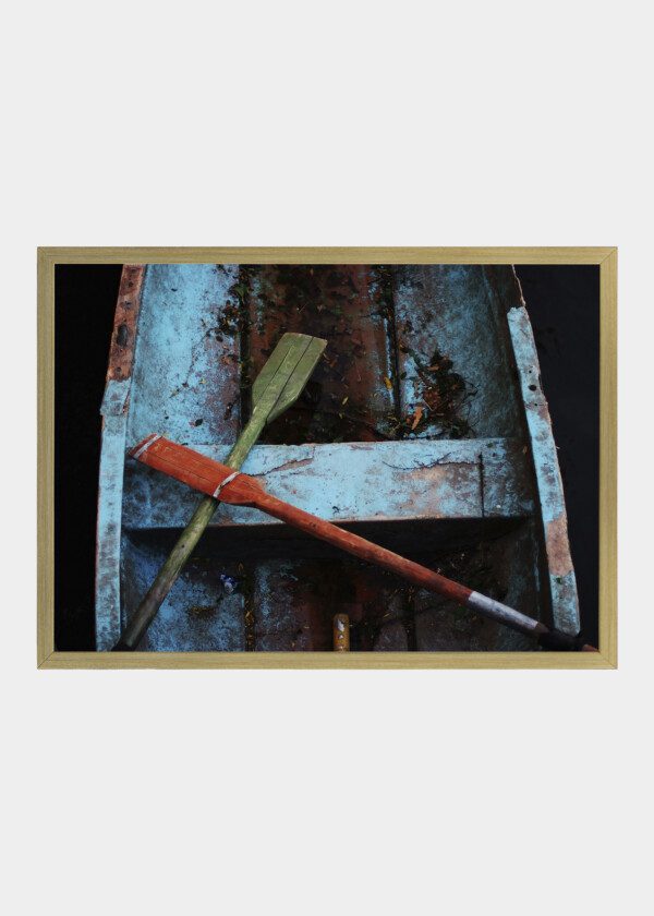BLUE ROWING BOAT