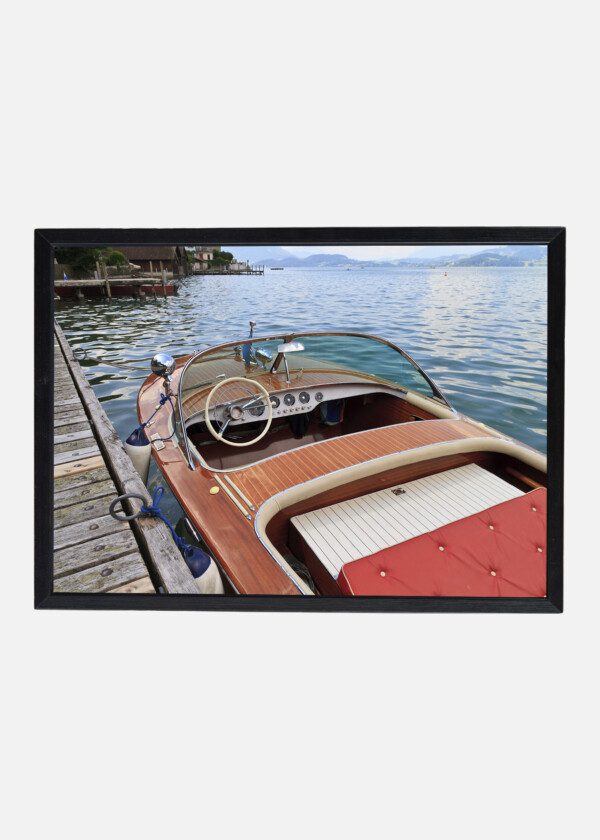 MOTORBOAT AT THE PIER