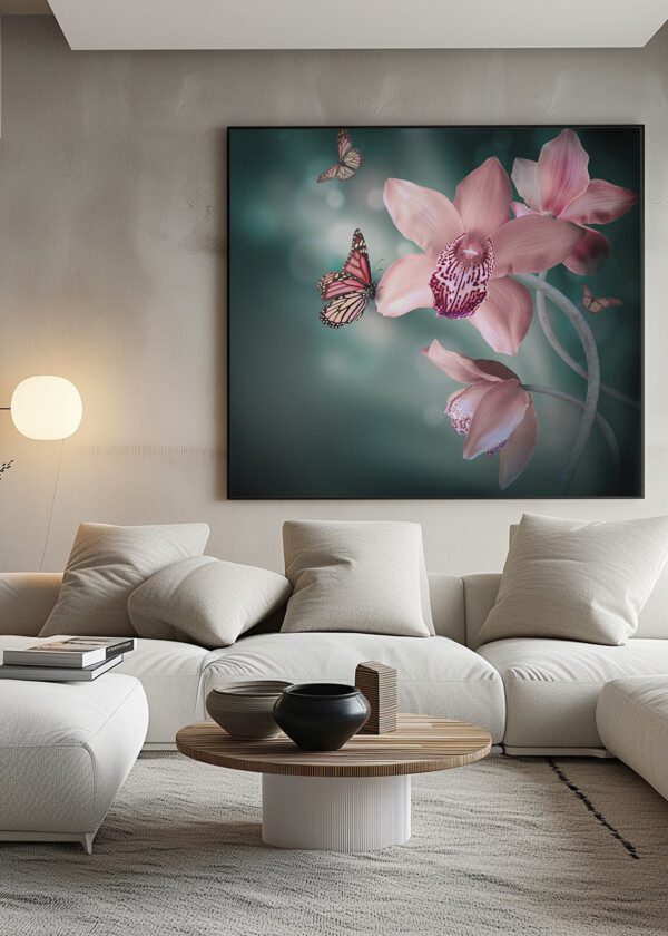 ORCHIDS AND BUTTERFLIES