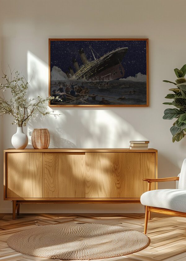 ILLUSTRATION. TITANIC SINKS
