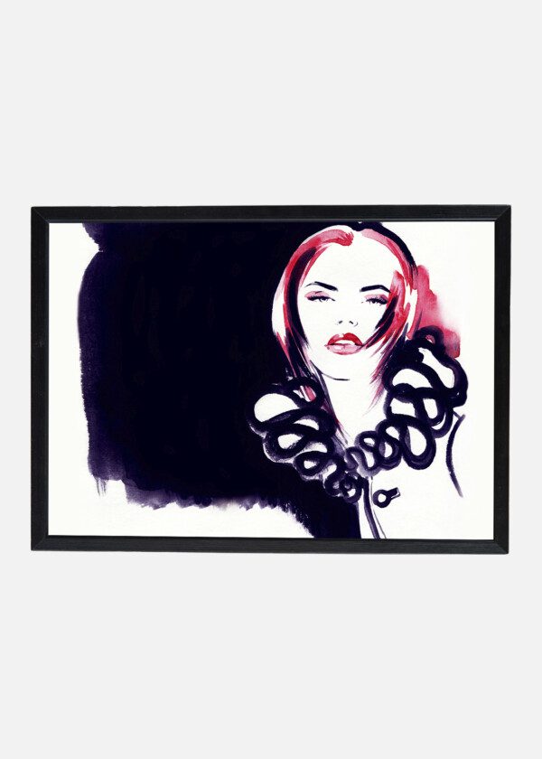 ILLUSTRATION. WOMAN WITH RED HAIR