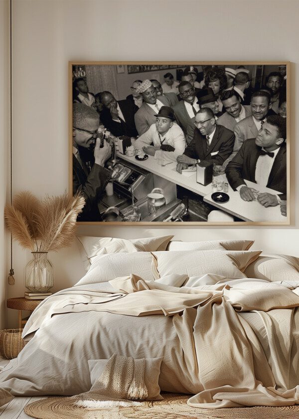 MALCOLM X PHOTOGRAPHING MUHAMMAD ALI