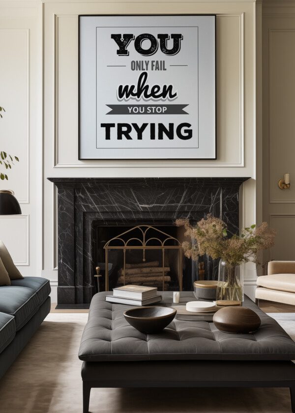 TEXT BOARD. YOU ONLY FAIL ...