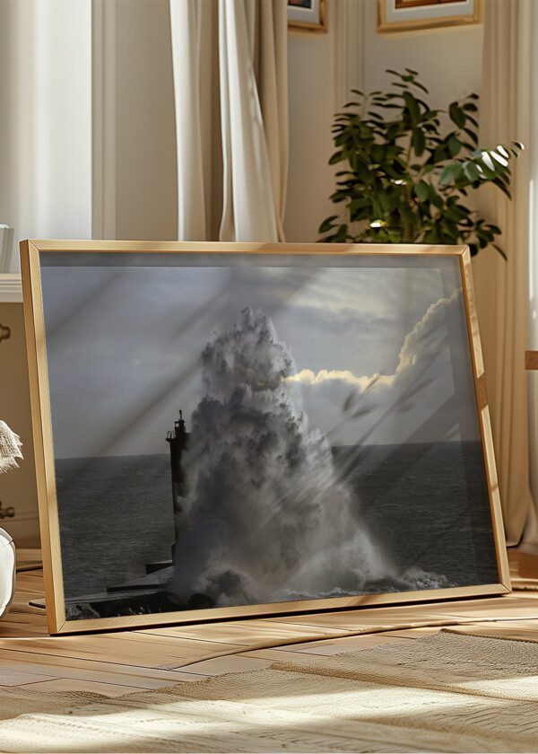LIGHTHOUSE AND BIG WAVE