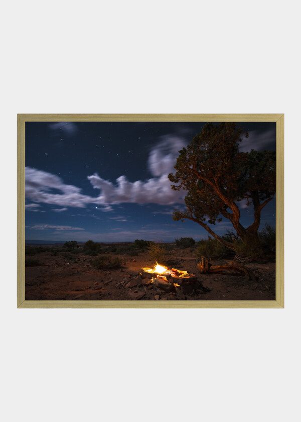 CAMPFIRE UNDER STARRY SKY